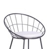 IHOMEADORE Grey Iron Stool Nordic Bar Stool Bar Chair Set of 2 - 4 of 4