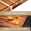 Acacia Wood Cutting Board, Reversible Butcher Block with Juice Groove and Handles, Heavy Duty Chopping Board, Cheese, and Vegetables - 3 of 4