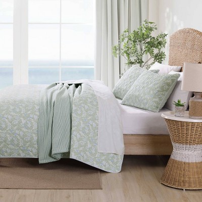 Pineapple Bloom Quilt Set Green Tommy Bahama