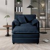 DOMETOUR Oversized 57.48" Recliner Chair with Movable Ottoman - Soft Chenille Upholstered Indoor Lounge Chair for Living Room or Bedroom - 2 of 4