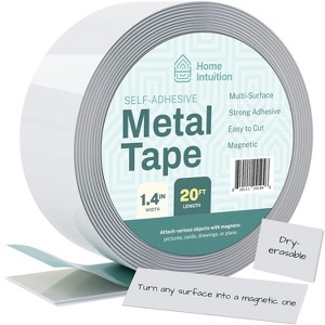 HOME INTUITION - Self Stick Flexible Steel Metal Tape Roll for Magnets - 1 of 4
