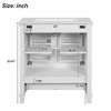Vynxaria 30-Inch White Bathroom Vanity - Ceramic Sink, 2 Soft-Close Doors, Divided Drawer, Dual Shelves - Ideal for Small-Medium Bathrooms - 3 of 4