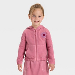 Toddler Girls' Zip-Up French Terry Hoodie - Cat & Jack™ - 1 of 4