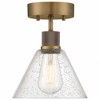 Access Lighting Port Nine 1 - Light Flush Mount in  Antique Brushed Brass - image 2 of 4