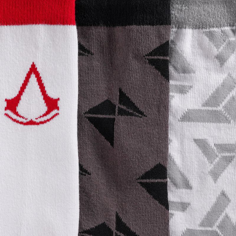 Ukonic Assassins Creed Icons Mens Crew Socks | Video Game Socks | 3 Pairs Size 9-12, 3 of 8
