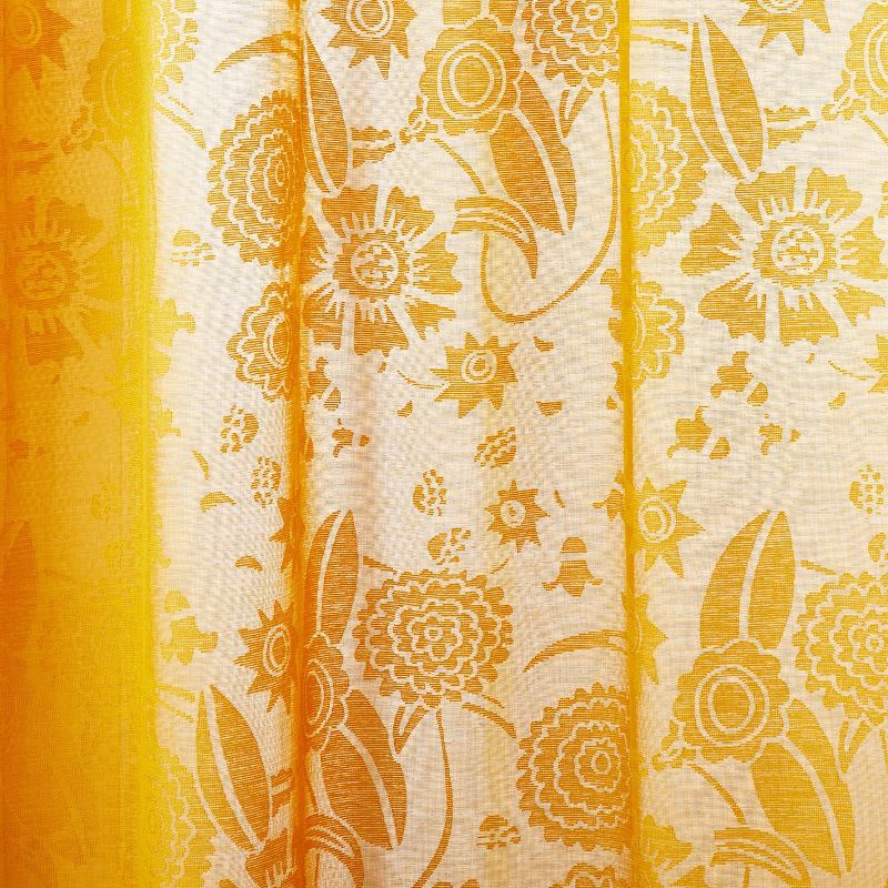 1pc Sheer Idris Printed Burnout Window Curtain Panel Gold - Opalhouse™ designed with Jungalow™, 5 of 8