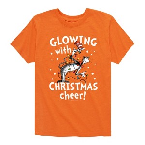 Boys' - The Cat in the Hat - Glowing Christmas Cheer Short Sleeve Graphic T-Shirt - 1 of 4