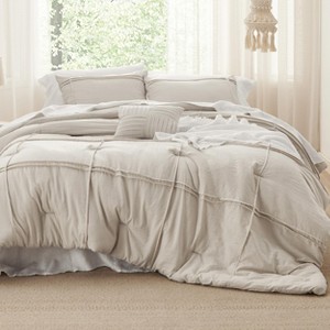 Bedsure Pinch Pleat Comforter Set,Textured Bedding with Elegant Pintuck Design, Soft and Lightweight - 1 of 4