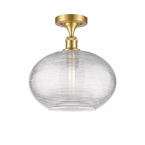 Ithaca - 1 Light Semi-Flush Mount In Industrial Style-12 Inches Tall and 12 Inches Wide - 1 of 1