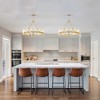 PAKOKULA 49.2 in. 16-Light Gold Wagon Wheel Chandelier with Clear Glass Shades, Modern Dimmable Fixture for Dining Room - 3 of 4