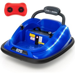 Costway Bumper Car for Kids Electric Ride on Car with Remote Control Joystick Flashing LED Lights - 1 of 4