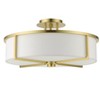 Livex Lighting Wesley 4 - Light Semi-Flush Mount in  Satin Brass - 2 of 2