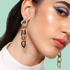 SOHI Women's Gold Link Drop Earrings - 3 of 3