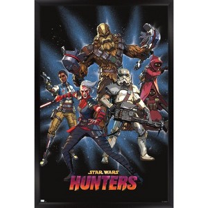 Trends International Star Wars: Hunters - Group Framed Wall Poster Prints - 1 of 4