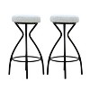 NicBex 29" Floral Print Bar Stools Set of 2,Counter Height Bar Stools with Footrest,Upholstered Round Bar Chairs for Dining Room,Kitchen,Cafe - 2 of 4