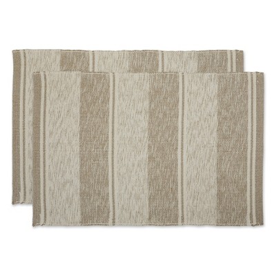 Design Imports Shadow Stripe - Brown Variegated - 2 X 3 Ft - Set/2