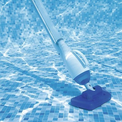 Bestway 58212 530 GPH AquaCrawl Above Ground Swimming Pool Maintenance Vacuum Cleaner with Conversion Nozzles, Brush Attachments, and Filter Cartridge