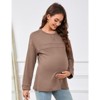 Coolmee Nursing Sweatshirt Invisible Comfort Friendly Zipper Long Sleeve Pullover Tops Maternity Shirts - 2 of 4