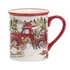 Set of 4 Red Truck Snowman 16oz Drinkware Mugs - Certified International - 2 of 4