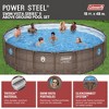 Coleman Round Durable Power Steel Frame Swim Vista Series II 18' x 48" Above Ground Outdoor Swimming Pool Set with Filter Pump and Ladder, Brown - 2 of 4