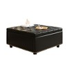 Alilang 32.20 inches Square Tufted Storage Ottoman with Nailhead Trim and Hinged Lid-Black - 2 of 4