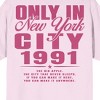 Text, Fonts, Only in New York City 1991, on Cradle Pink Short Sleeve Adult T-Shirt - 4 of 4