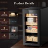 Mojgar Electric Cigar Cooler Humidor 85L, Large Cabinet for 700 Counts with Spanish Cedar Wood Shelves & Drawer, Quiet Operation - 4 of 4