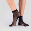 LECHERY Women's Fishnet Dress Nylons Socks (2 Pairs) - Black, One Size Fits Most - 2 of 4