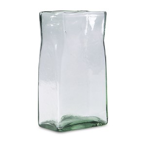 Signature Design by Ashley Taylow Green Glass Decorative Vase Set of 3 - Medium 12" Indoor/Outdoor Floral Display - 1 of 4