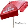 Kemp Lifeguard Umbrella - Red Outdoor Umbrella with Push Tilt Mechanism - 3 of 4