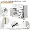 Mshliw 36" Bathroom Vanity with Ceramic Sink, Solid Wood Frame, Freestanding Cabinet with 4 Soft-Close Drawers, 2 Doors & Adjustable Shelf - 2 of 4