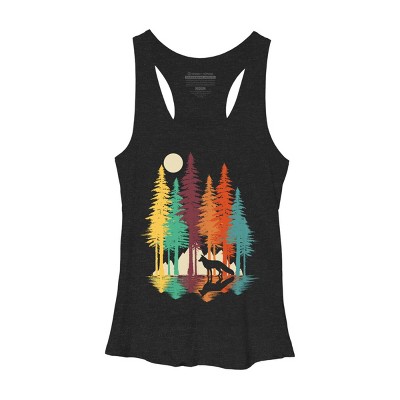 Women's Design By Humans Forest Fox By clingcling Racerback Tank Top