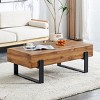 Minimalis Coffee Table With Metal Legs,Marble-Patterned Coffee Table,Coffee Table Unique,Coffee Table For Living Room -Maison Boucle - 3 of 4