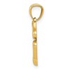 Black Bow Jewelry 14k Yellow Gold Polished Four Leaf Clover Pendant, 13mm (1/2 inch) - 2 of 4