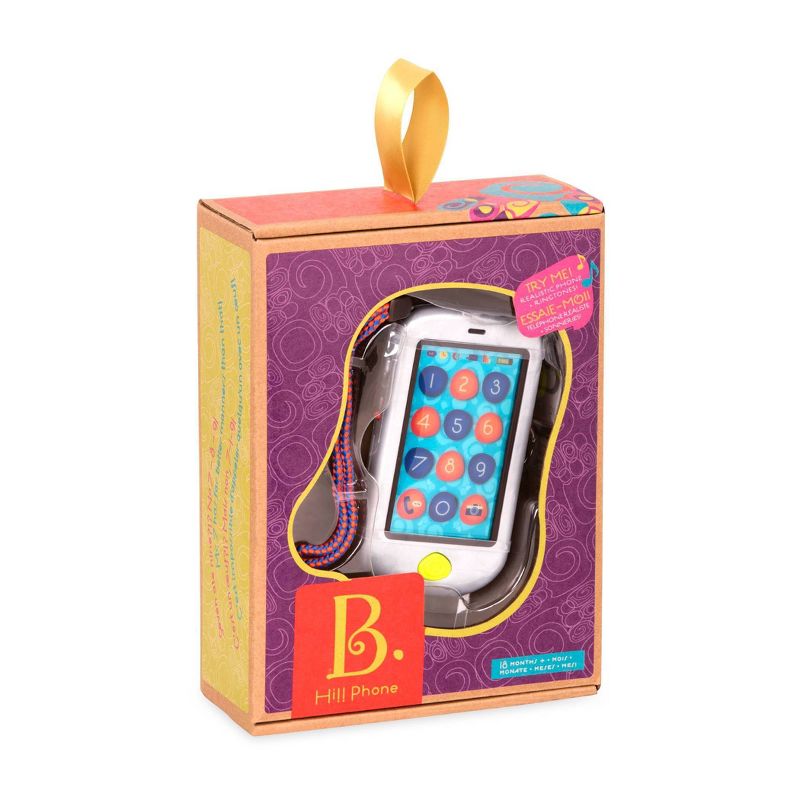 B. toys Interactive Toy Smart Phone - Hi!! Phone Metallic Silver, 6 of 9