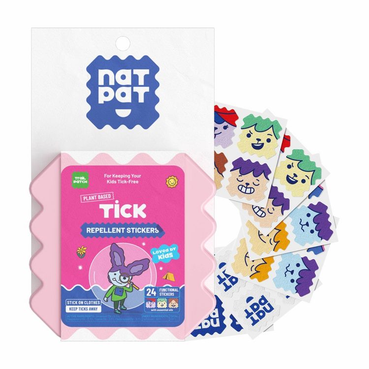 NATPAT 24ct "TrailPatch" Tick Repellent Stickers Natural and Non-Toxic for Kids & Adults, Ideal for Hiking & Outdoor, 1 of 9