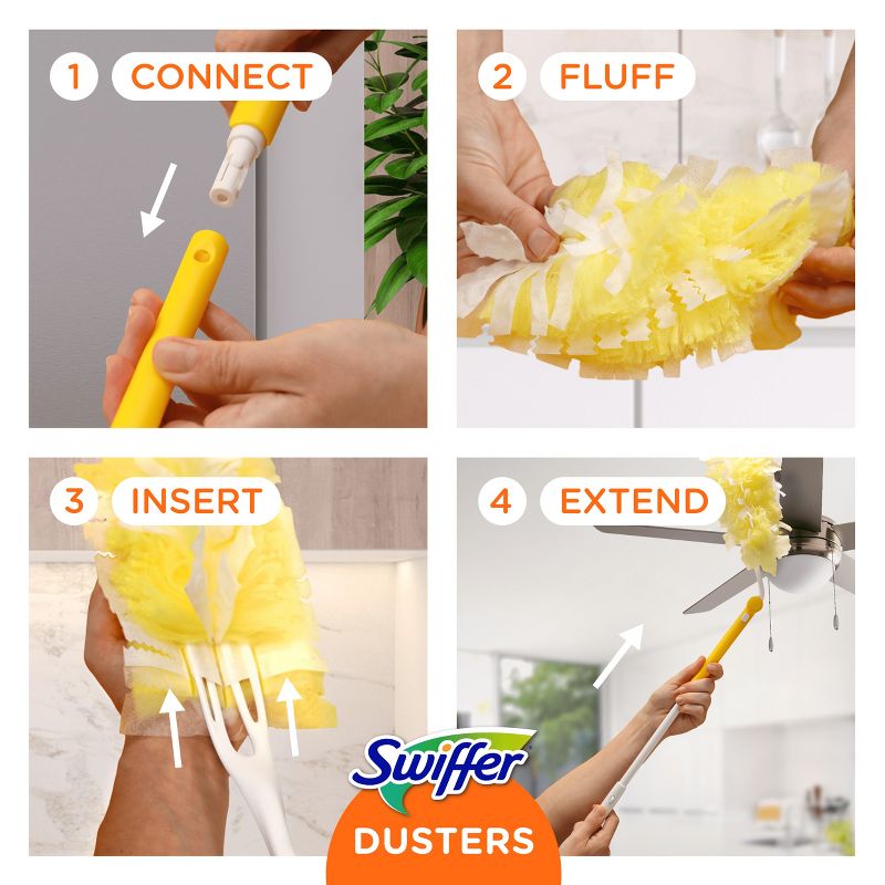 Swiffer Dusters Heavy Duty Extendable Handle Dusting Kit - 4ct, 4 of 16