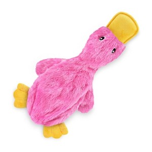 Bellura Pet - Soft Duck Stuffed Toy with Squeaker - Pink - 1 of 4