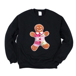 Gingerbread Polka Dot Patchwork Print - Women's Graphic Sweatshirt - 1 of 4