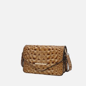 MKF Collection Vanta Women's Crossbody Croc-Embossed Saddle Handbag by Mia K - 1 of 4