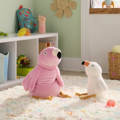 Детские мягкие игрушки Pillowfort Flamingo and Baby Weighted Plush Kids' Throw Pillow Pink — фото 2