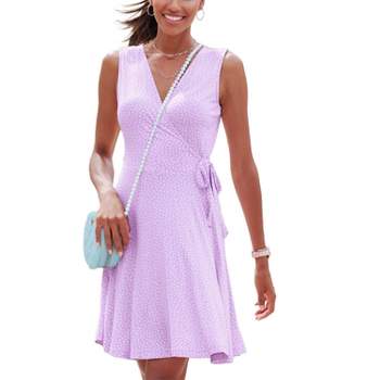 LASCANA Women's Wrap Look Printed Dress Sundress Summer