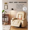 Oversized Power Lift Recliner Chair with Heat & Massage - Faux Leather Recliner, Built-In Storage & Cup Holders - 4 of 4
