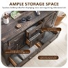 SinCiDo Farmhouse 48" Dresser w/4 Drawers & 2 Barn Doors, Chest of Drawers & Rustic TV Stand w/Adjustable Shelf for Living Room - 4 of 4