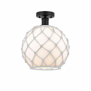Farmhouse Rope - 1 Light Semi-Flush Mount In Industrial Style-12.75 Inches Tall and 10 Inches Wide - 1 of 1