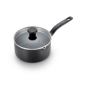T-fal 3qt Saucepan with Lid, Simply Cook Nonstick Cookware Black - 1 of 4