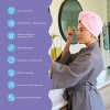 Turbie Twist Extra Long Microfiber Hair Towel Wrap for Women and Men - 2 Pack - Bathroom Essential Accessories - Quick Dry Hair Turban - 2 of 4