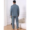 INSPIRE CHIC Men's 2 Pieces Long Sleeve Button Down Pocket Pattern Pajamas Set - 3 of 4