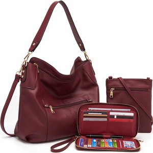 Paaaawaters Large Crossbody Bags Ladies Shoulder Handbags Purse and Wallet Set for Women Totes Hobo Purses - 1 of 4