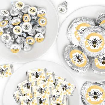 Big Dot of Happiness Little Bumblebee - Bee Baby Shower or Birthday Party Candy Favor Sticker Kit - 304 Pieces